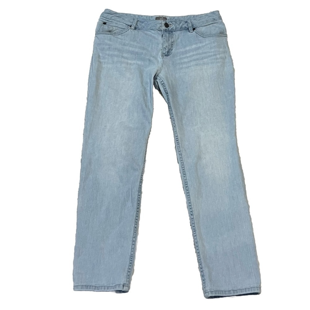 J. Jill Skinny Ankle Jeans Light Wash Medium Rise Denim Size 8 Blue Stretch